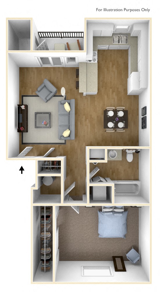 Spokane Valley, WA Aspen Apartments 1 bedrooms 1 bath